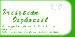 krisztian oszkocsil business card